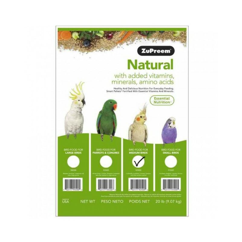 

Pienso para ninfas y cotorras natural 9.07 kg - Zupreem