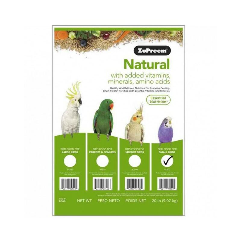

pienso para periquitos y agapornis NATURAL 9 kg - Zupreem