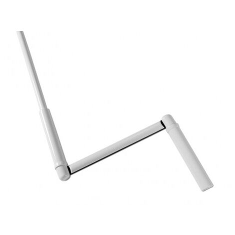 Zurfluh Feller – Manivelle complète pour volet roulant Ø12 – Longueur 1300 mm – Tube acier percé Ø5,2 mm – Double billage pour maintien horizontal - Ral9010