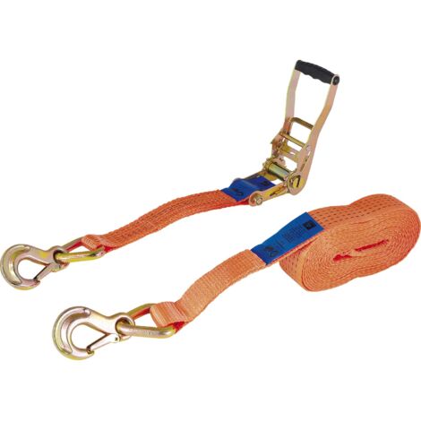 Zurrgurt 2-teillig Spanngurt mit Ratsche ideal zur Ladesicherung und Karabiner ideal zur Ladesicherung 5000kg - 8 m