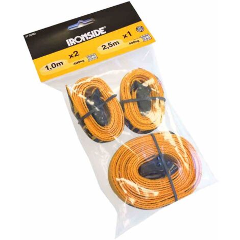 Zurrgurt-Set 3--teilig, 25 mm 1 x 2,5m / 2 x 1m, 400daN