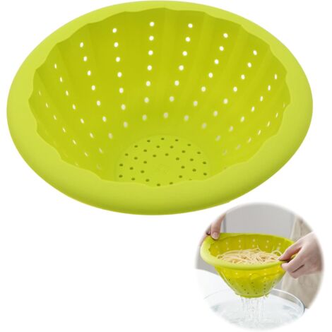 Zusammenfaltbare Silikon-Siebschüssel – Filter für Nudeln, Gemüse und Obst, Küchenaccessoire, platzsparend, hitzebeständig & vielseitig