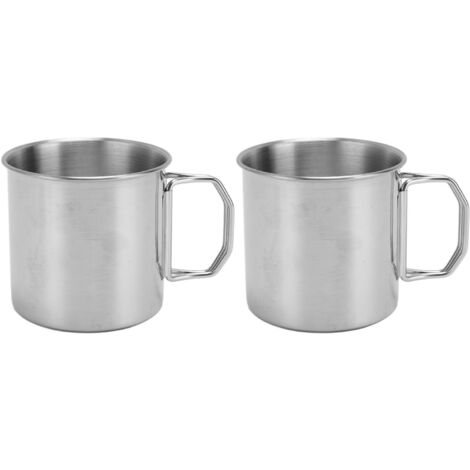 Zusammenfaltbarer Reisebecher aus Edelstahl 304, 350 ml, ideal für Camping und Wandern