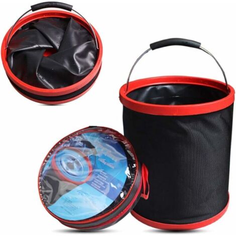 Zusammenklappbarer Autowascheimer  Waschen/Aufbewahren  12 l, robust, mit Aufbewahrungstasche  Für Autofahrer, Camper und Angler