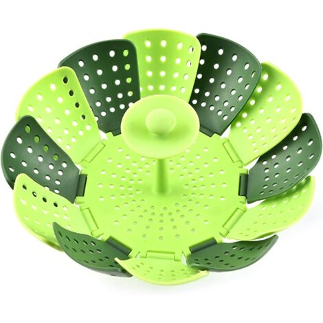 Zusammenklappbarer Dampfkorb mit Teleskopgriff, Dampfgarer für Fisch und Gemüse, Küchenaccessoire