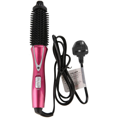 Zusammenklappbarer elektrischer Haarglätter, tragbare Lockenbürste für Haarstyling und Schönheitspflege, UK-Stecker