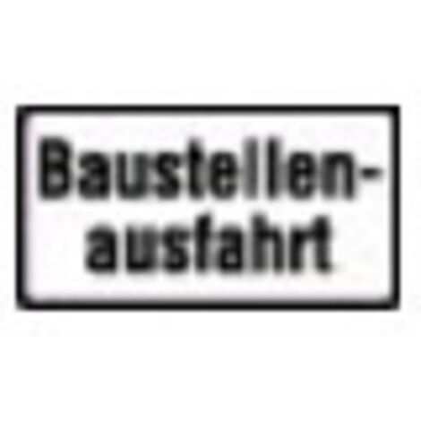 Zusatzschild 1007-33, 231x420mm Baustellenausfahrt RAL-Gütezeichen Folie RA1