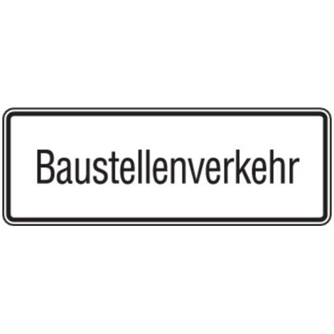 Zusatzschild 1007-38, 330x600mm Baustellenverkehr RAL-Gütezeichen Folie RA2