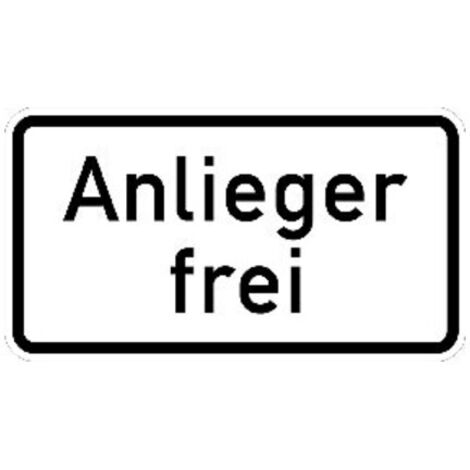 Zusatzschild 1020-30, 330x600mm Anlieger frei RAL-Gütezeichen Folie RA2