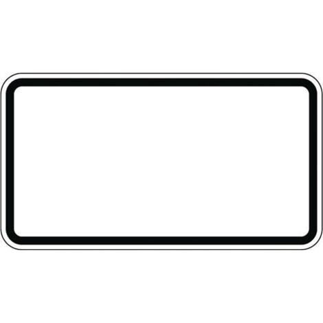 Zusatzschild blanko, 231x420mm RAL2 Grund weiß Rand schw