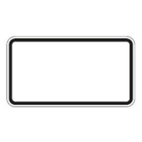 Zusatzschild blanko, 330x600mm RAL2 Grund weiß Rand schw