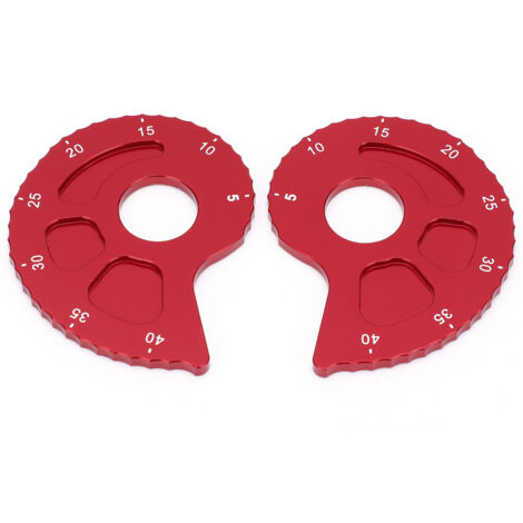 Zuverlässiger, CNC-gefräster und langlebiger Motorradkettenspanner aus Aluminiumlegierung (rot).