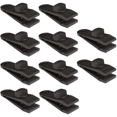 ZVD-10 Clips para Lona, 8 cm, Clips de Plástico para Tiendas de Campaña, Abrazadera de Bloqueo Instantáneo para Lona