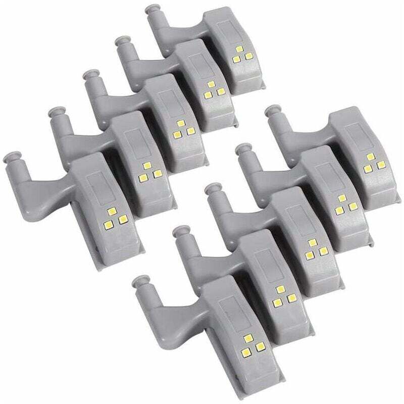 10 Pièces led Charnière Capteur Lumière pour Placard Armoire Cuisine Lampe de Nuit Penderie Cabinet Armoire Veilleuse - ZVD