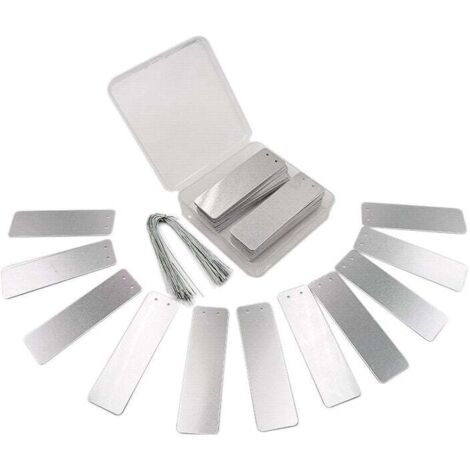 ZVD-100 etiquetas de aluminio impermeables para marcar plantas con cables de 16 cm
