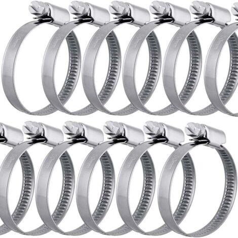 ZVD 12 pièces colliers de serrage en acier inoxydable 32-50 mm largeur de bande 9 mm - qualité supérieure selon DIN 3017 (W4), fixation de tuyau