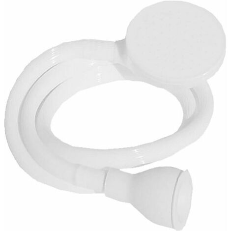 ZVD 1pc blanc Longueur Flexible 1m Douchette Spécial Robinet - se Connecte au Robinet du Lavabo - Permet de Rincer les Cheveux Comme chez le Coiffeur Facile d’Utilisation