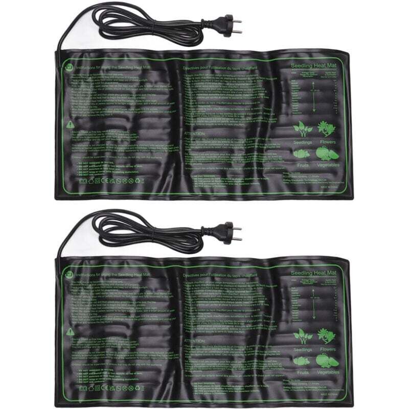 2 Pièces Tapis Chauffant Imperméable Pour Semis,Coussin à Température Constante pour la Croissance des Graines de Plantes,Prise ue 220-240V - ZVD