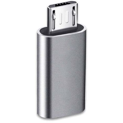 ZVD 2 Pièces USB C Adaptateur, Micro USB vers USB C, Adaptateur USB C vers Micro USB Connecteur, Adaptateur Type C Fem Micro USB Male Connecteur pour PC, Galaxy, Mate, etc (Couleur argent)