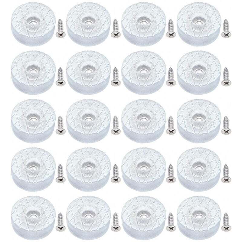 ZVD - 20 patins de protection de sol ronds en silicone de 30 mm, antidérapants et silencieux, avec vis, adaptés aux pieds de canapé, coussins de