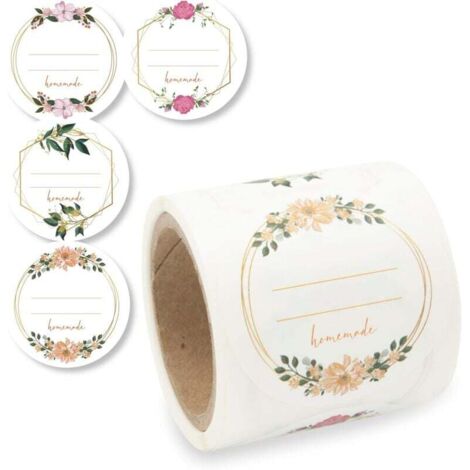 ZVD 200 étiquettes en plastique autocollantes (5 cm) autocollants faciles à enlever pour pots de confiture, congélateur, récipients alimentaires - autocollants imperméables ne laisse aucun résidu