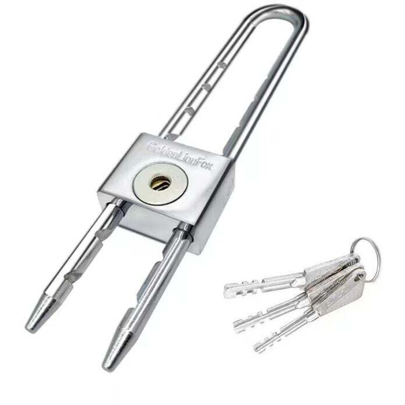 ZVD 200mm Cadenas à Anse Longue avec Cadenas en Acier Laminé Imperméable à l'eau pour Porte, Armoire, Longue Poutre