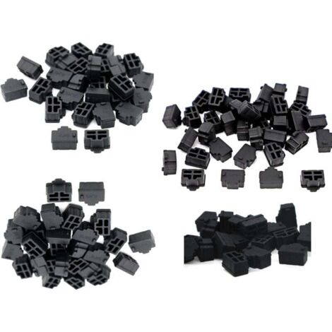 ZVD-200PCS Hub Port RJ45 Anti-Poussière Capuchon Protecteur Plug Noir Silicone Ethernet