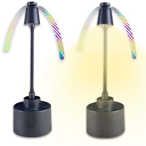 ZVD 2PC Ventilateur Anti Mouche de Table, Mouches et Moustiques Repoussent Les Ventilateurs, Usage Table/Suspendu pour Pique-Nique et Barbecue, Contre Les Moustiques San Produit Chimique (Noir)