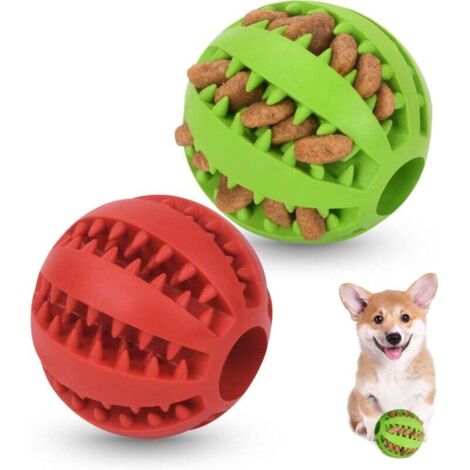 ZVD-2pcs Jouet Chien Balles, Balle de Jouet pour Chien, Chien de Jouet de en Caoutchouc Naturel, Jouet d'intelligence de dent d'entraînement pour Balle de Chien