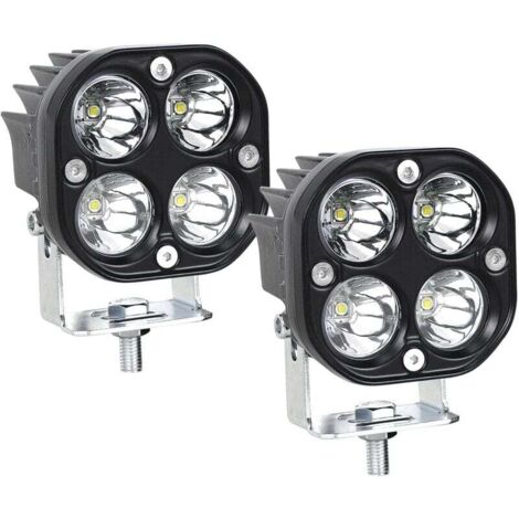 ZVD (2PCS) Phare de Travail LED Tracteur 7.6cm 3'' 40W Blanc Projecteur LED 12V 24V Etanche IP67 Feux Antibrouillard LED pour 4x4 Voiture Camion SUV Bateau Carré