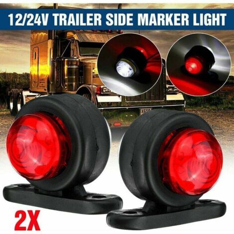 ZVD-2x 12V 24V feu de gabarit latéral lampe de contour rouge blanc camion remorque caravane camion fourgon