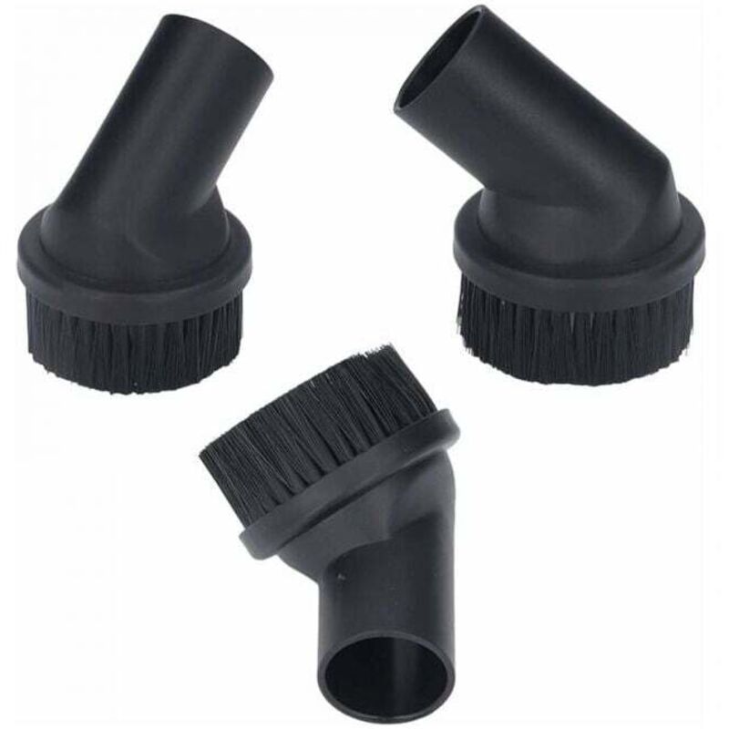 3 pièces aspirateur Brosse Ronde, 35mm/1.38in diamètre intérieur Brosse à poussière Ronde Accessoire pour aspirateur pour Nettoyer Les lacunes du