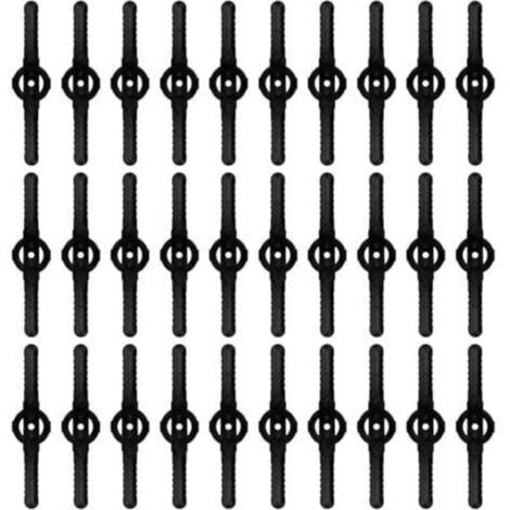ZVD-30 cuchillas de repuesto de plástico, cuchillas para recortadora, cuchillas para cortacésped, accesorios para cortacésped, cuchillas de repuesto para recortadoras inalámbricas (negras)