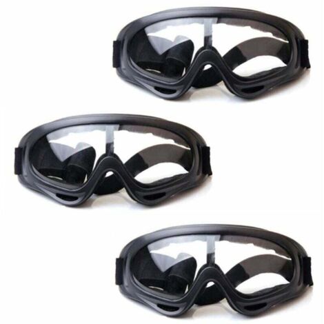 ZVD-3Pack Lunettes de Sécurité pour Enfants,jeux de plein air pour enfants Lunettes de protection pour Nerf N-Strike Pistolet Elite Jeu de pistolet Protection des yeux et pour le travail en laboratoir