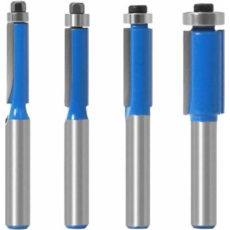 ZVD-4 brocas de 8 mm para copiar, herramientas de fresado para carpintería, con rodamiento superior y vástago de corte al ras