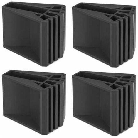 ZVD - 4 cubiertas para pies de escalera de PVC, almohadillas de goma antideslizantes, pies de repuesto universales de goma antideslizante.