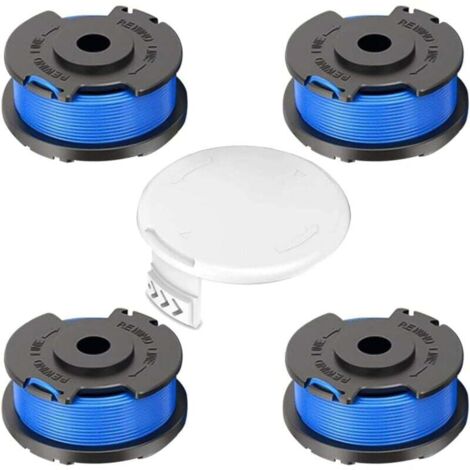 ZVD 4 Pack Bobine Fil Coupe Bordure remplacements pour Ryobi One + AC14RL3A 18v 24v 40v Coupe Bordures, Bobine Ø 1,6mm, Longueur 20,11m (4 Bobine Fil Coupe Bordure,1 Couvercle)