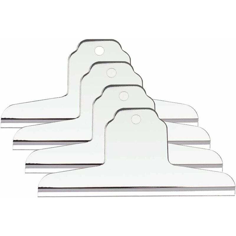 ZVD - 4 pièces (14,5 cm) pinces extra larges, pinces à papier en acier inoxydable argenté pour planche à dessin, fournitures scolaires de bureau