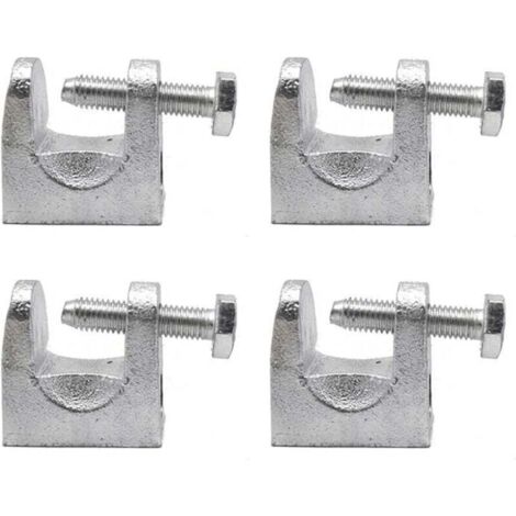 ZVD 4 Pièces Pince Poutre, Pinces Support Acier Galvanisé, Pince Poutr, Pince Pour Profilé KCK, Ouverture 25mm, Utilisé Dans l'électricité, le Pétrole, la Construction, l'acier et d'autres Industries