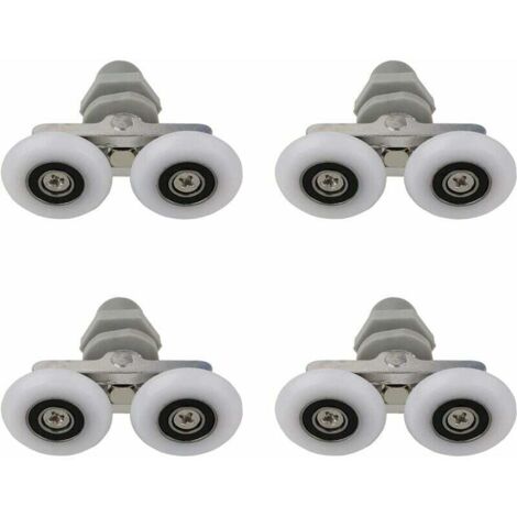 ZVD - 4 rodillos dobles de 25 mm para mampara de ducha, correderas, de repuesto, para baño, repuestos para baño