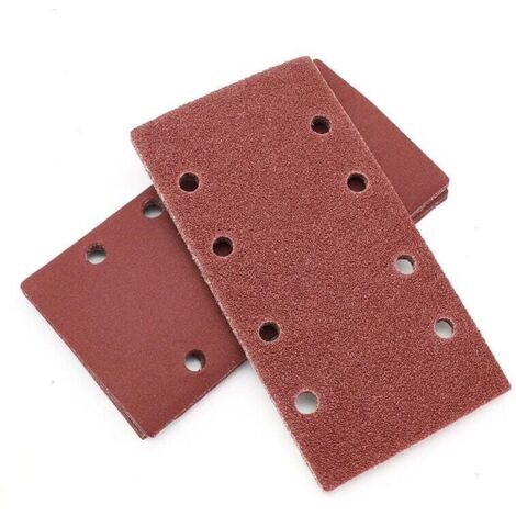 ZVD-40 PCS Papier de Verre, 93 x 185 mm Feuilles Abrasives pour Ponceuse Vibrante 8 Trous Assorted P40, P60, P80, P100 Grit
