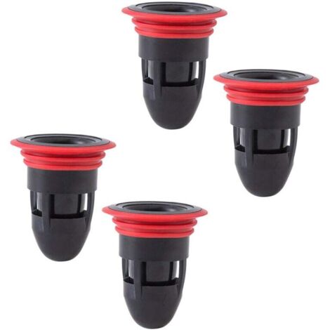 ZVD 4PCS Bouchon Anti-Odeur pour égout Douche Drain de Plancher évacuation Drain de Sol Anti refoulemen 41-50mm - Noir