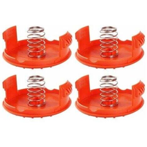 ZVD- 4PCS Spool Caps + 4PCS Springs Pièces de rechange Accessoires compatibles avec les coupe-bordures BLACK + DECKER RC-100-P