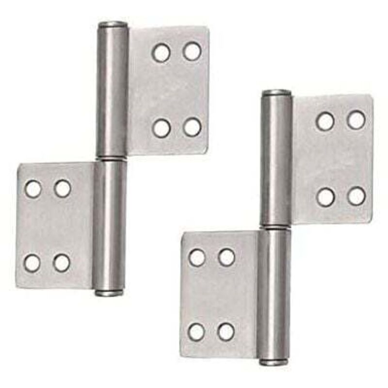 4x charnières en acier inoxydable, parfaites pour une utilisation intérieure et extérieure - charnières stables pour portes en métal et en bois - ZVD