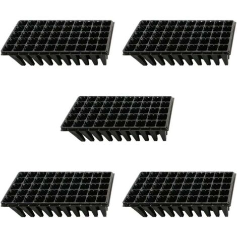 ZVD-5 bandejas para cultivo de plantas, 50 celdas, para germinación y propagación de plántulas, de plástico, color negro
