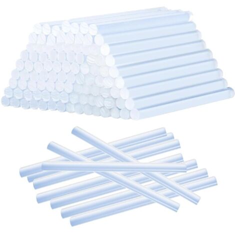 ZVD-50 Barras de Pegamento Caliente Ø7 mm, 7 x 190 mm Barras de Pegamento Caliente Transparentes para Pistolas de Pegamento Caliente Pequeñas, Bricolaje, Manualidades, Hobby