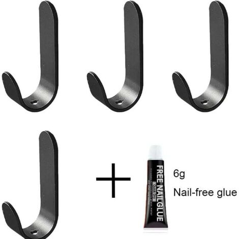 ZVD - 50 ganchos de pared autoadhesivos de acero inoxidable, ideales para baños y cocinas (1 pieza gratis sin adhesivo)