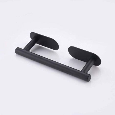 ZVD-A7100S23-P Petit porte-serviettes autocollant en acier inoxydable SUS 304 23 cm, A7100S23-BK-20190522, Noir mat, 9-Inch