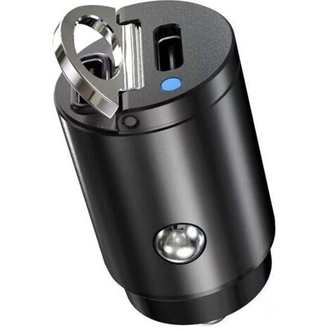 ZVD Adaptateur de chargeur de téléphone de voiture double USB Type-C PD noir 30W charge rapide