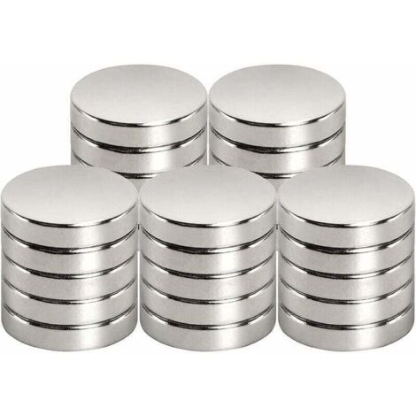 ZVD-Aimant de Néodyme 15 mm x 3 mm, Aimants Puissants pour Tableau Magnétique, Réfrigérateur, Bureau (25 Pièces)